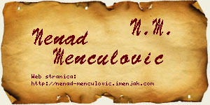 Nenad Menčulović vizit kartica